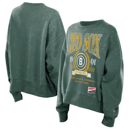 Women's Boston Red Sox New Era Green 2025 Pullover Sweatshirt