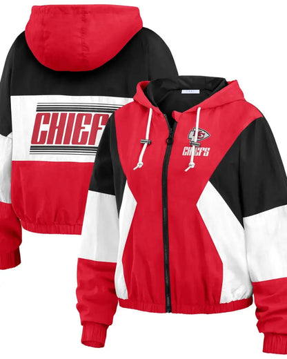 Women’s Wear By Erin Andrews Red & Black Kansas City Chiefs Color Block Jacket