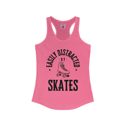 Women's Easily Distracted by Skates Racerback Tank