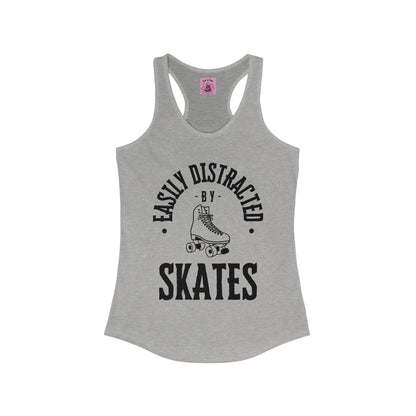 Women's Easily Distracted by Skates Racerback Tank