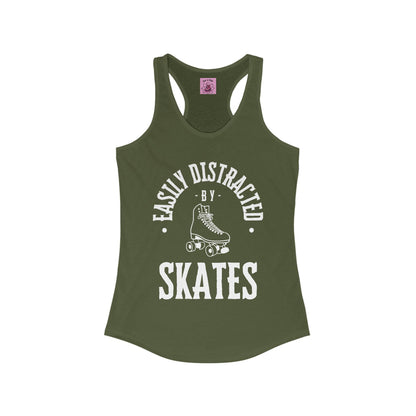 Women's Easily Distracted by Skates Racerback Tank