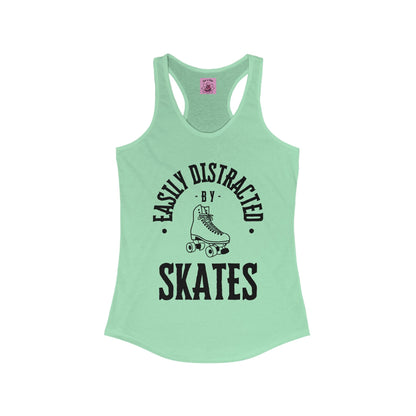 Women's Easily Distracted by Skates Racerback Tank