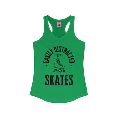 Women's Easily Distracted by Skates Racerback Tank
