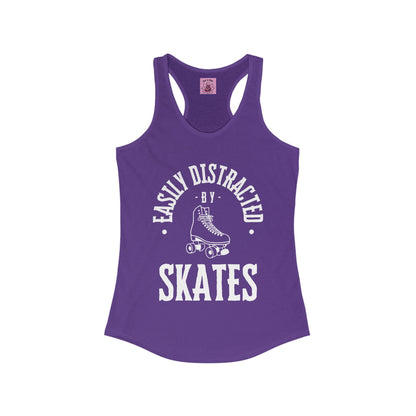 Women's Easily Distracted by Skates Racerback Tank