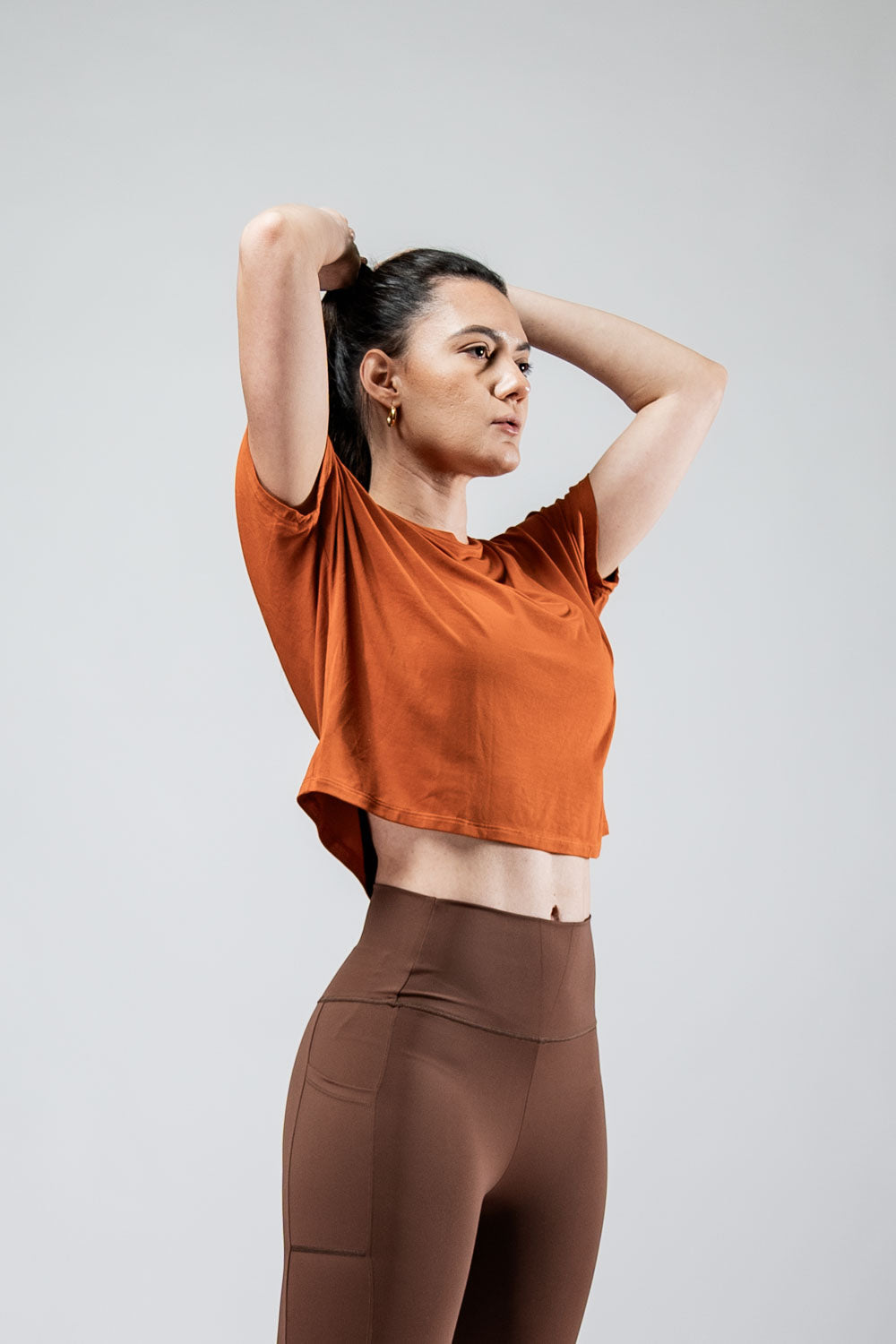 Women's Terra Recovery Drift Crop (Sunfire Clay)