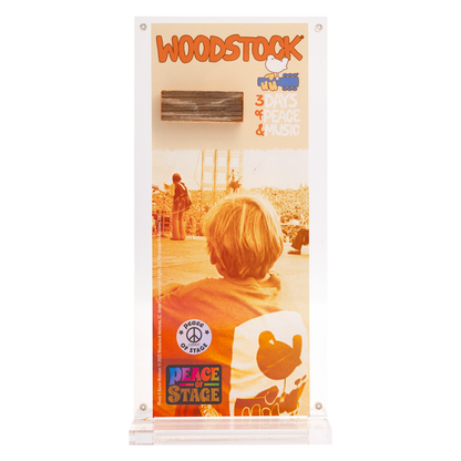 Boy on Original Woodstock Stage  Acrylic Frame