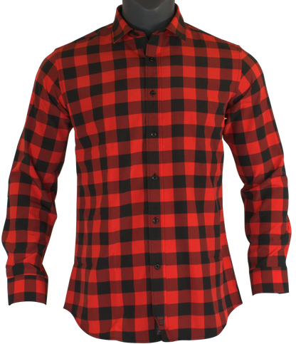The Titan - Black/Red Plaid Long Sleeve