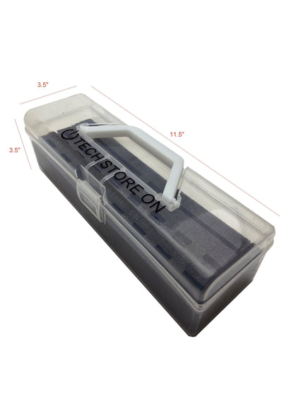 USB Drive Organizer Case (Plastic – 24 Slots with Handle) – Shockproof Antistatic Storage Box