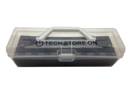 USB Drive Organizer Case (Plastic – 24 Slots with Handle) – Shockproof Antistatic Storage Box