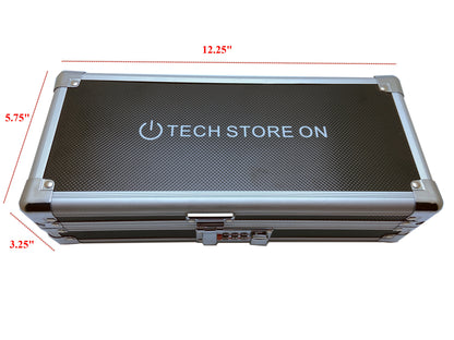 Aluminum USB Drive Organizer Case (24 + 2 Slots) – Shockproof Antistatic Storage Box with Lock