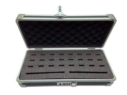 Aluminum USB Drive Organizer Case (24 + 2 Slots) – Shockproof Antistatic Storage Box with Lock