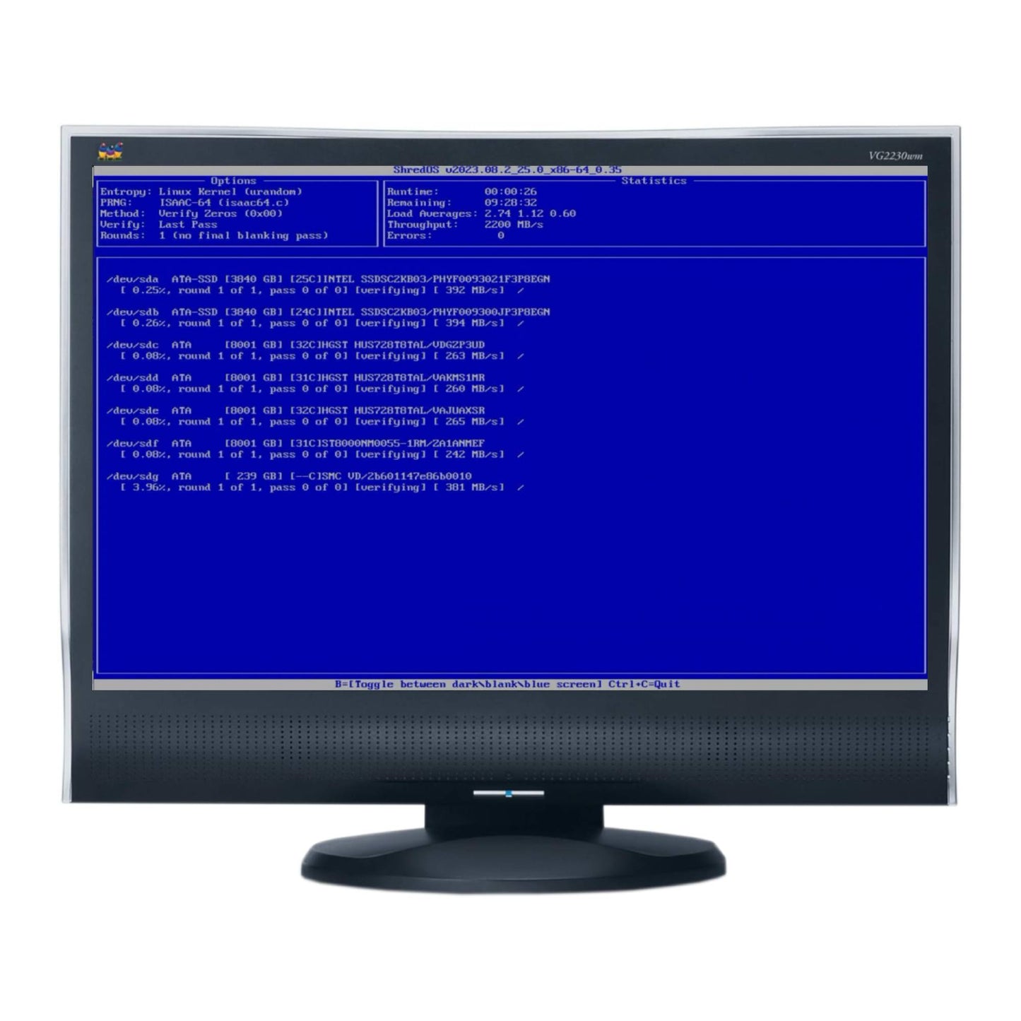 Hard Drive Eraser Bootable USB – Secure Disk Wipe Utility (DoD Standard)