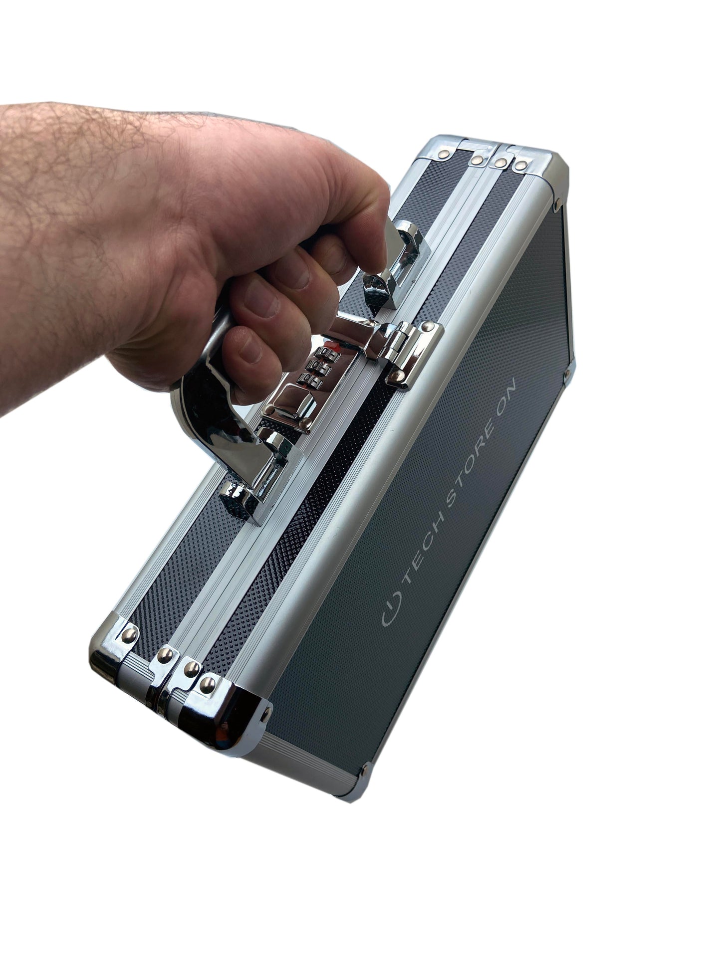 Aluminum USB Drive Organizer Case (48 Slots with Handle) – Shockproof Antistatic Storage Box