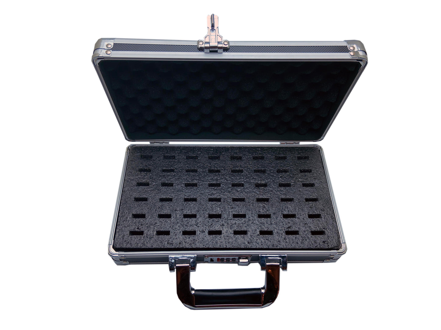 Aluminum USB Drive Organizer Case (48 Slots with Handle) – Shockproof Antistatic Storage Box