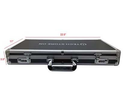 Aluminum USB Drive Organizer Case (130 Slots with Handle) – Shockproof Antistatic Large Storage Box