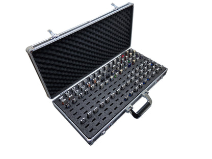 Aluminum USB Drive Organizer Case (130 Slots with Handle) – Shockproof Antistatic Large Storage Box