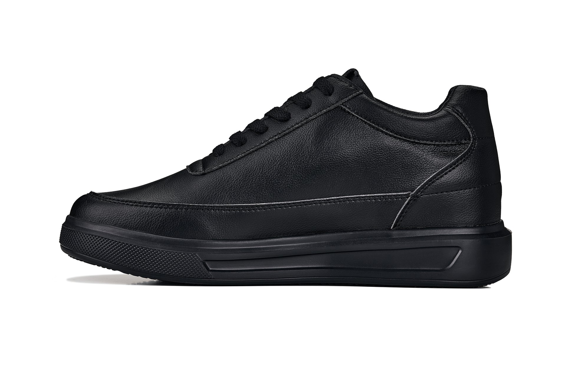 CALTO - X1646 - 2.8 Inches Taller (Pitch Black) - Lightweight Sneakers - Triathlete Store