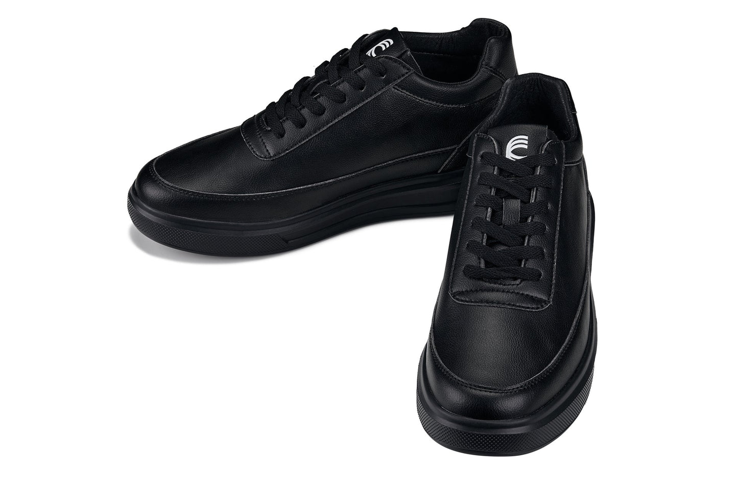 CALTO - X1646 - 2.8 Inches Taller (Pitch Black) - Lightweight Sneakers - Triathlete Store