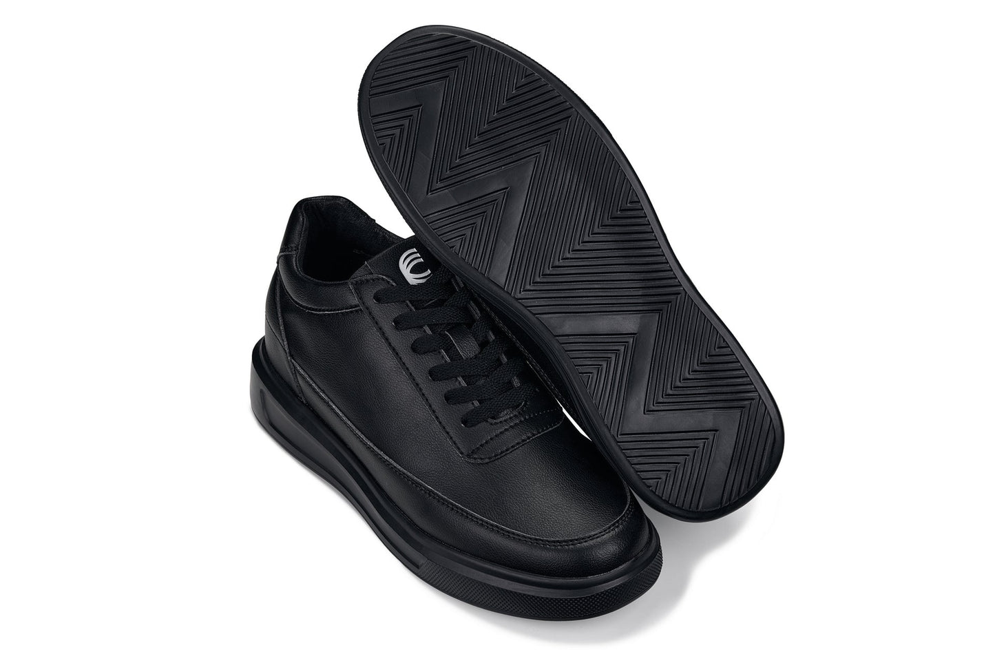 CALTO - X1646 - 2.8 Inches Taller (Pitch Black) - Lightweight Sneakers - Triathlete Store