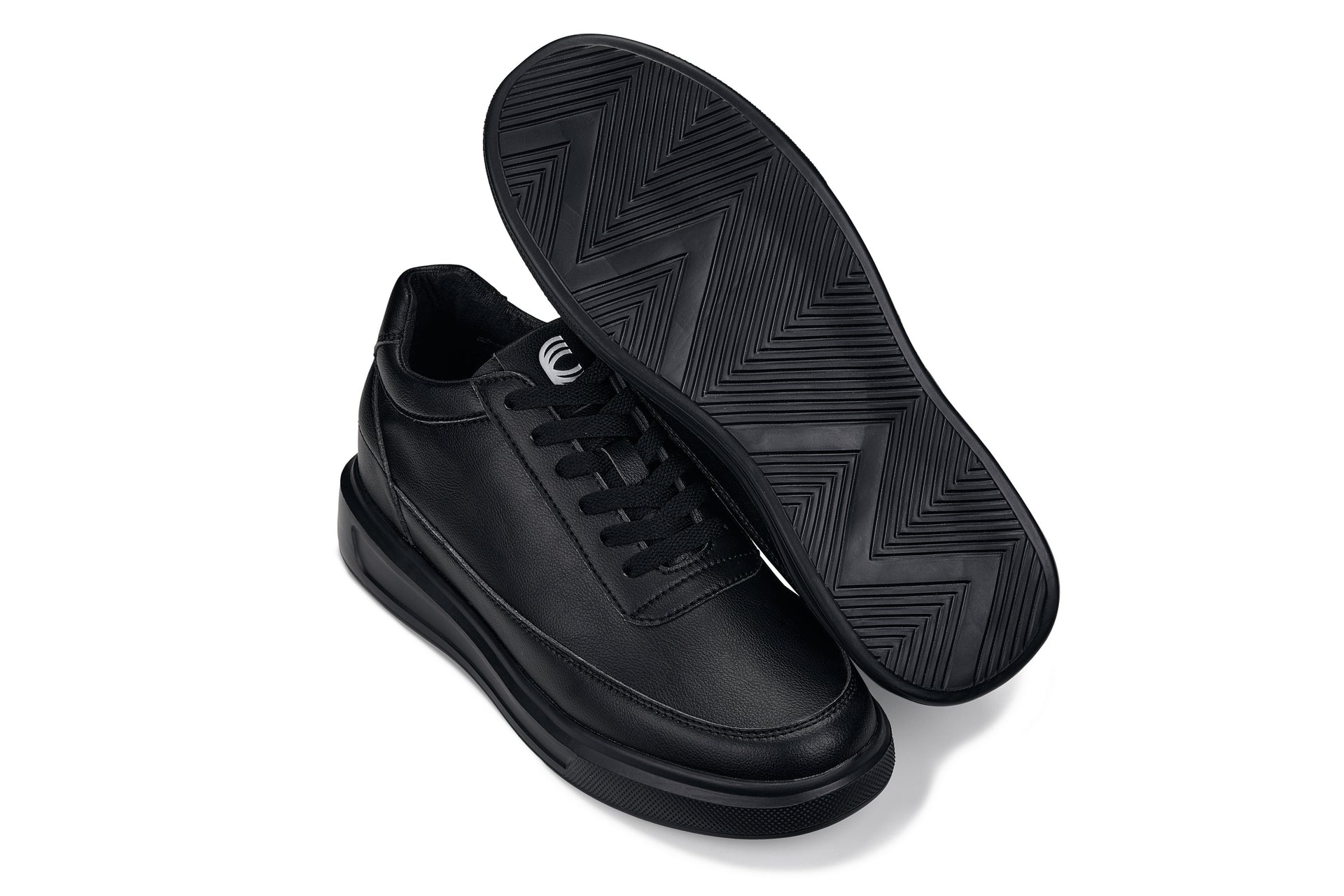 CALTO - X1646 - 2.8 Inches Taller (Pitch Black) - Lightweight Sneakers - Triathlete Store