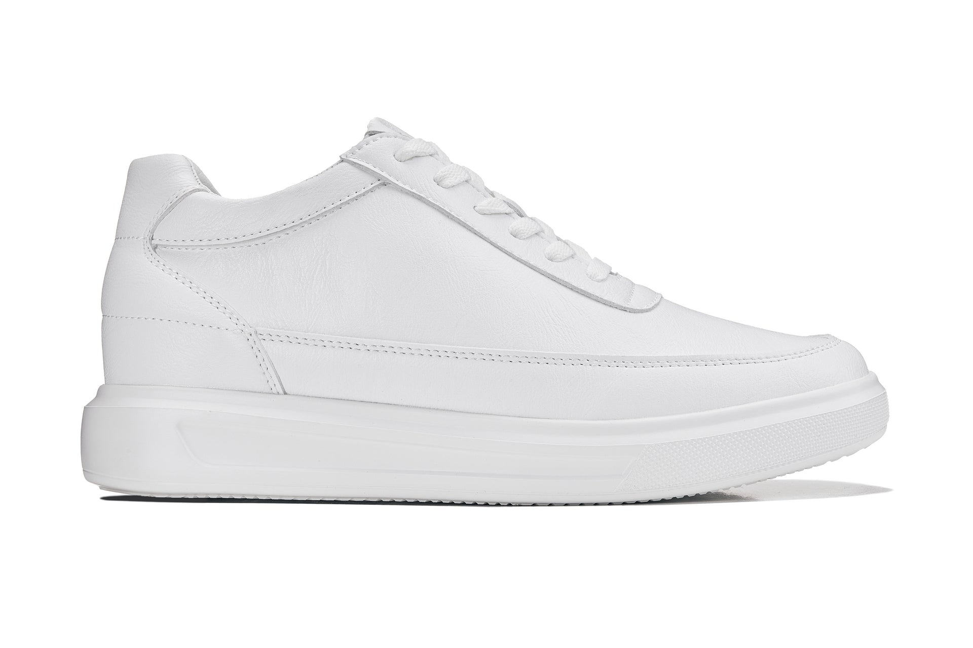 CALTO - X1647 - 2.8 Inches Taller (Pure White) - Lightweight Sneakers - Triathlete Store