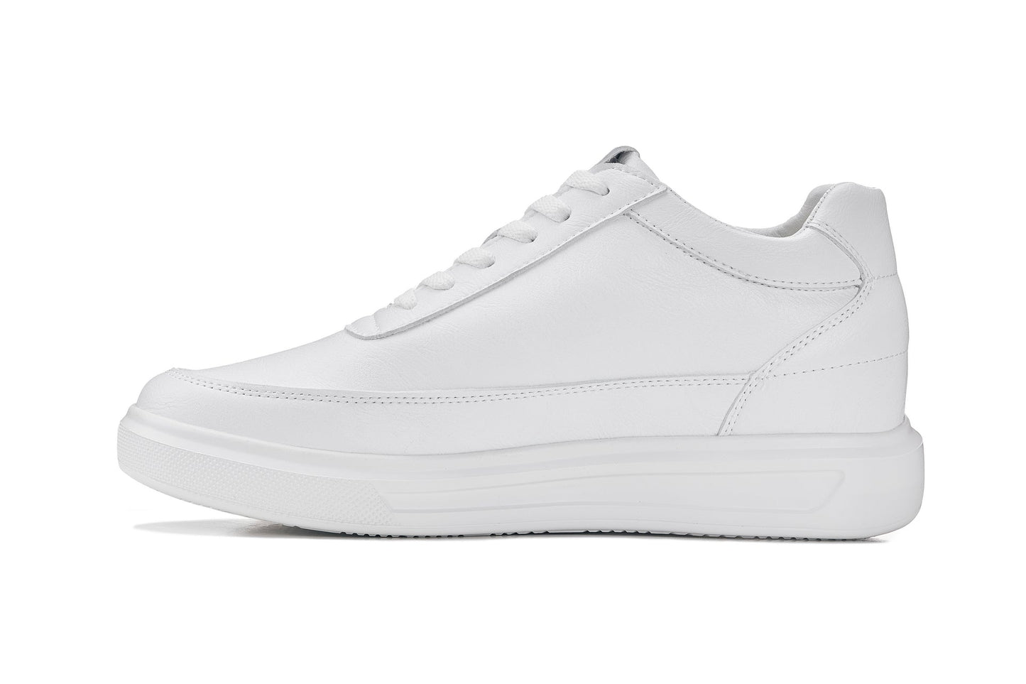 CALTO - X1647 - 2.8 Inches Taller (Pure White) - Lightweight Sneakers - Triathlete Store