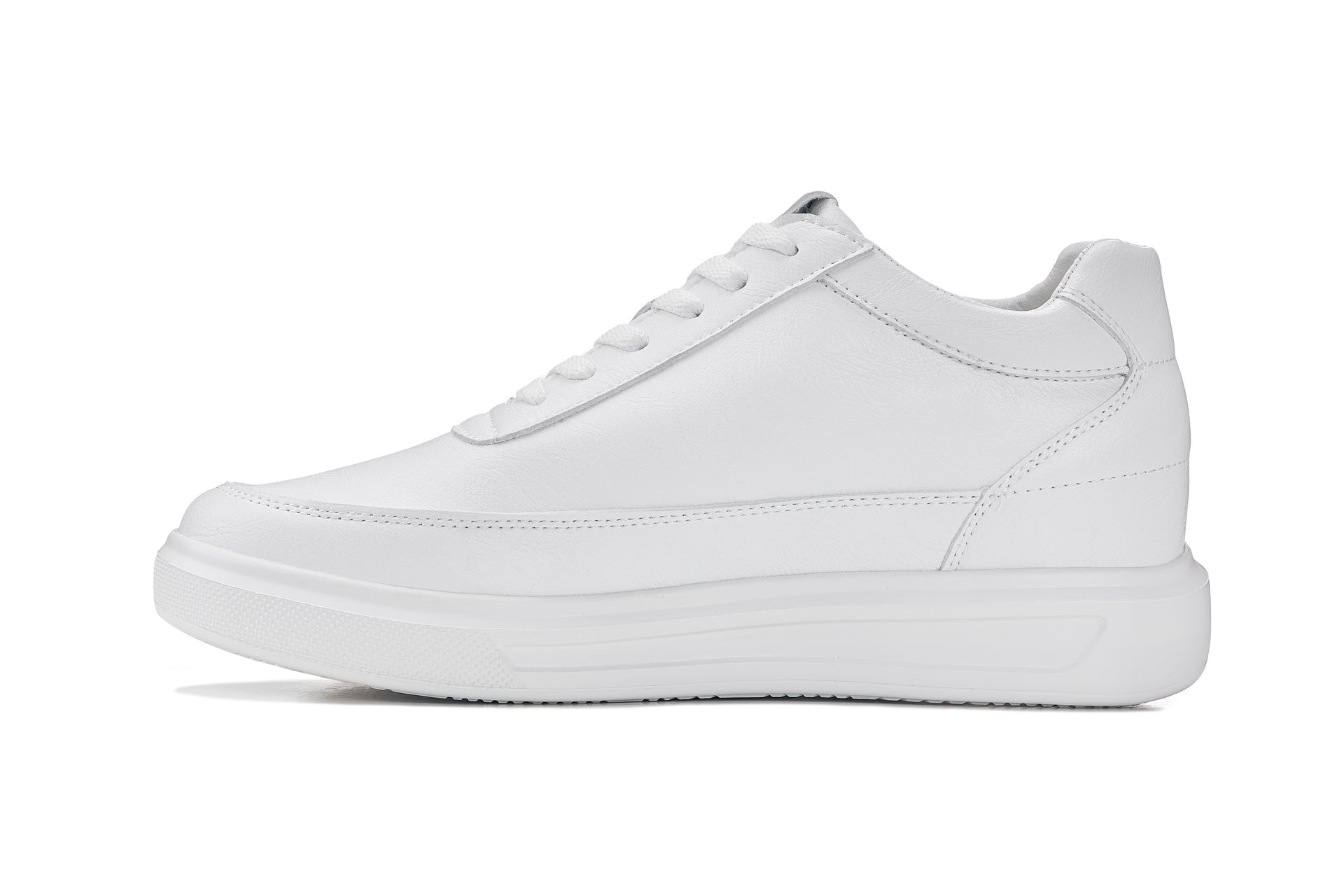 CALTO - X1647 - 2.8 Inches Taller (Pure White) - Lightweight Sneakers - Triathlete Store