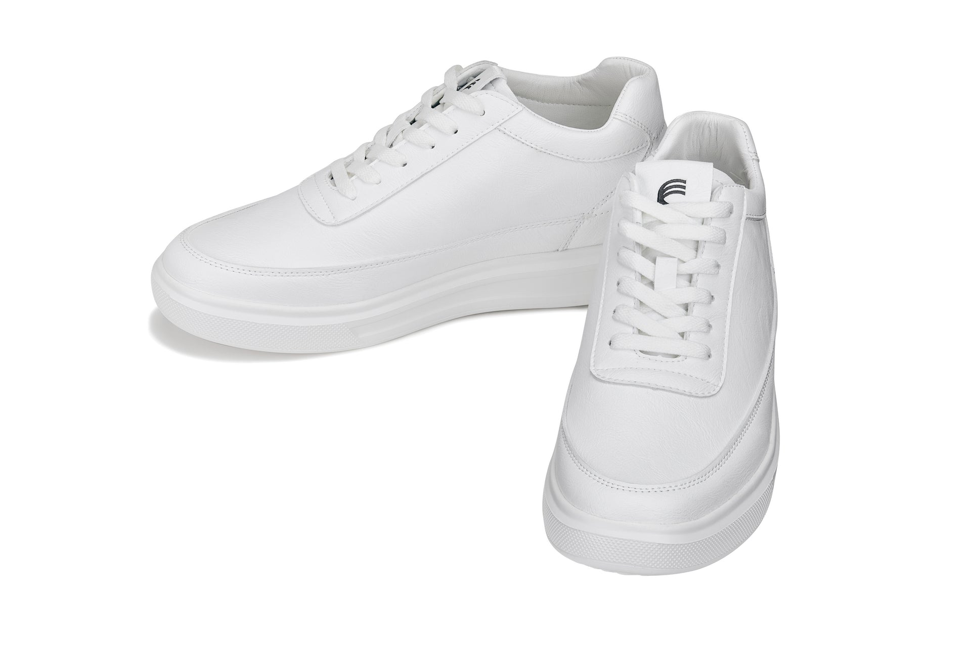 CALTO - X1647 - 2.8 Inches Taller (Pure White) - Lightweight Sneakers - Triathlete Store