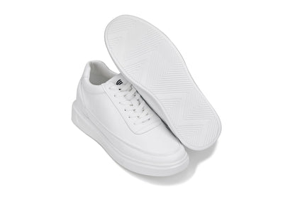 CALTO - X1647 - 2.8 Inches Taller (Pure White) - Lightweight Sneakers - Triathlete Store