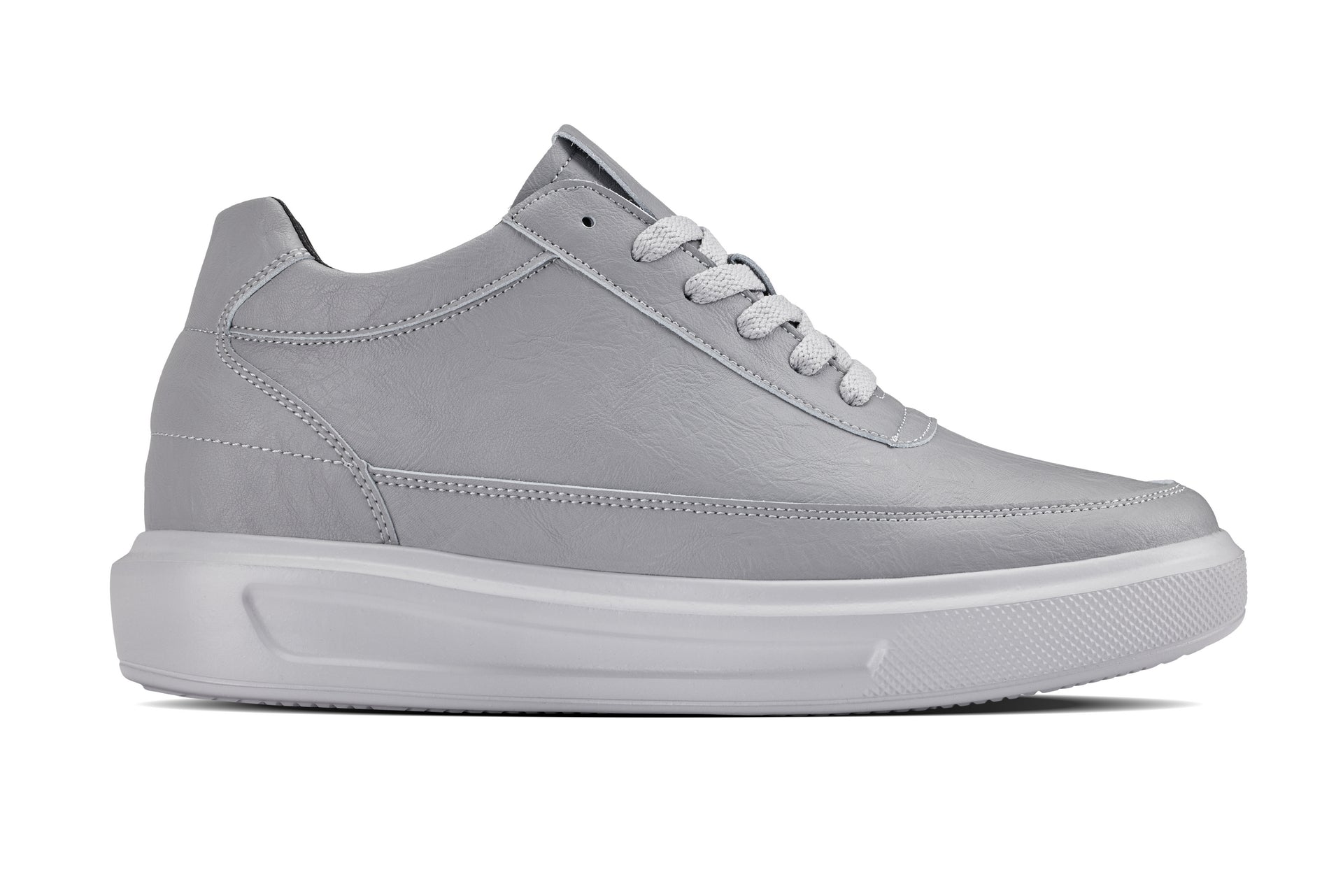 CALTO - X1648 - 2.8 Inches Taller (Pewter Grey) - Lightweight Sneakers - Triathlete Store
