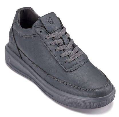 CALTO - X1649 - 2.8 Inches Taller (Iron Grey) - Lightweight Sneakers