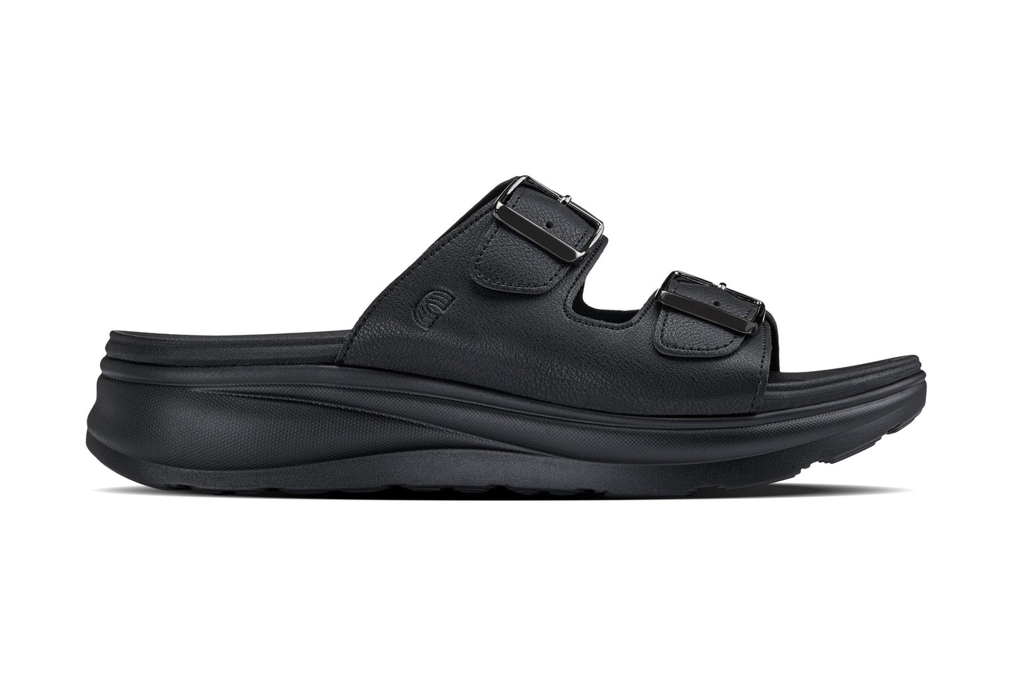CALTO - X1660 - 2 Inches Taller (Black Buckle) - Dual Adjustable Buckle Sandal - Triathlete Store