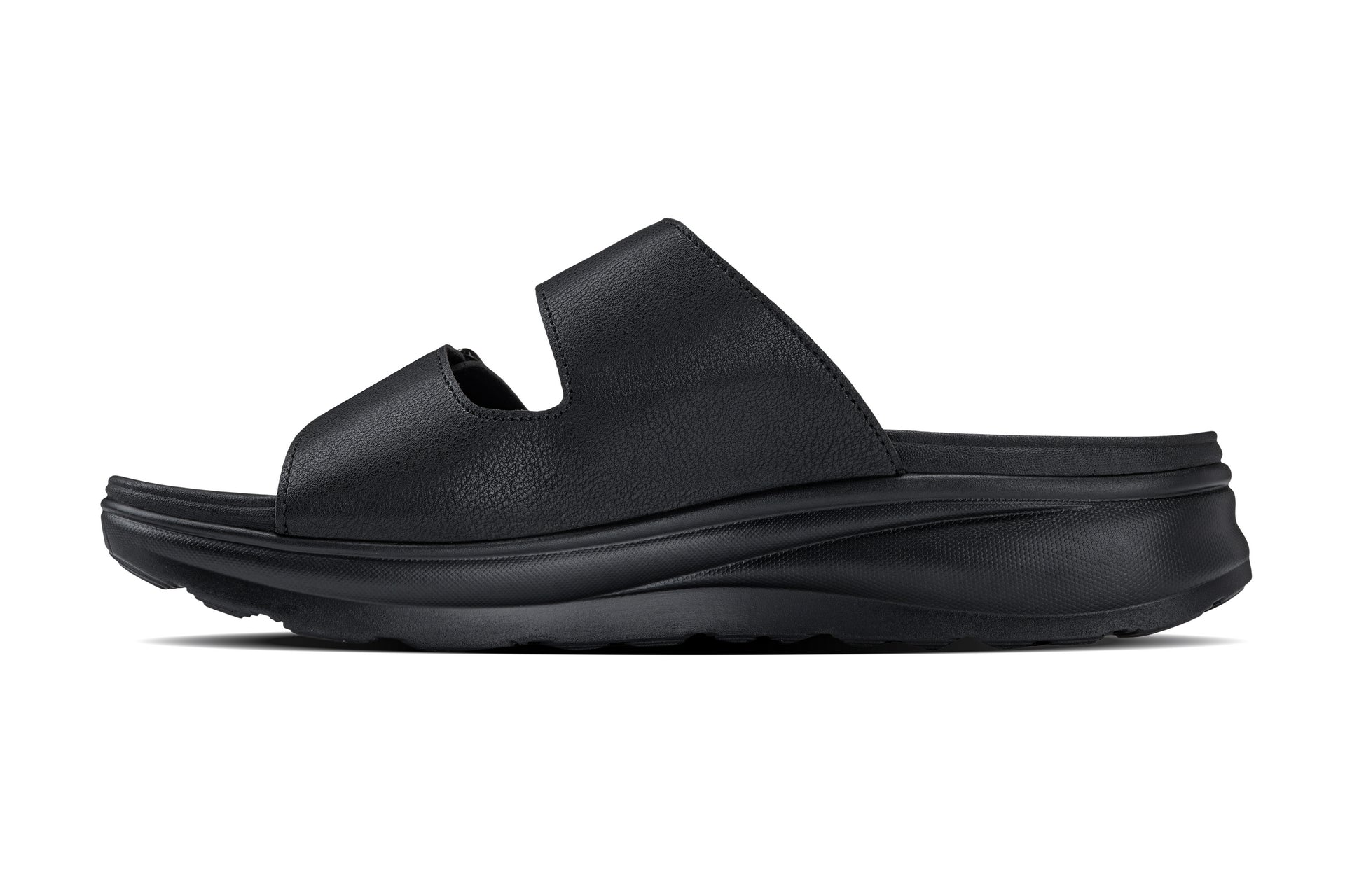 CALTO - X1660 - 2 Inches Taller (Black Buckle) - Dual Adjustable Buckle Sandal - Triathlete Store