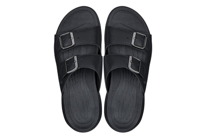 CALTO - X1660 - 2 Inches Taller (Black Buckle) - Dual Adjustable Buckle Sandal - Triathlete Store