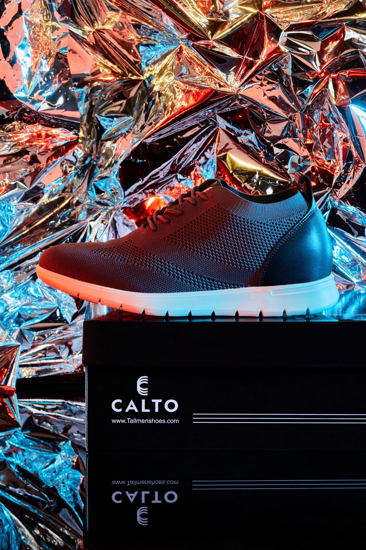 CALTO - X2213 - 2.4 Inches Taller (Moon Gray/Black) - Lace Up Casual Walker - Lightweight - Triathlete Store