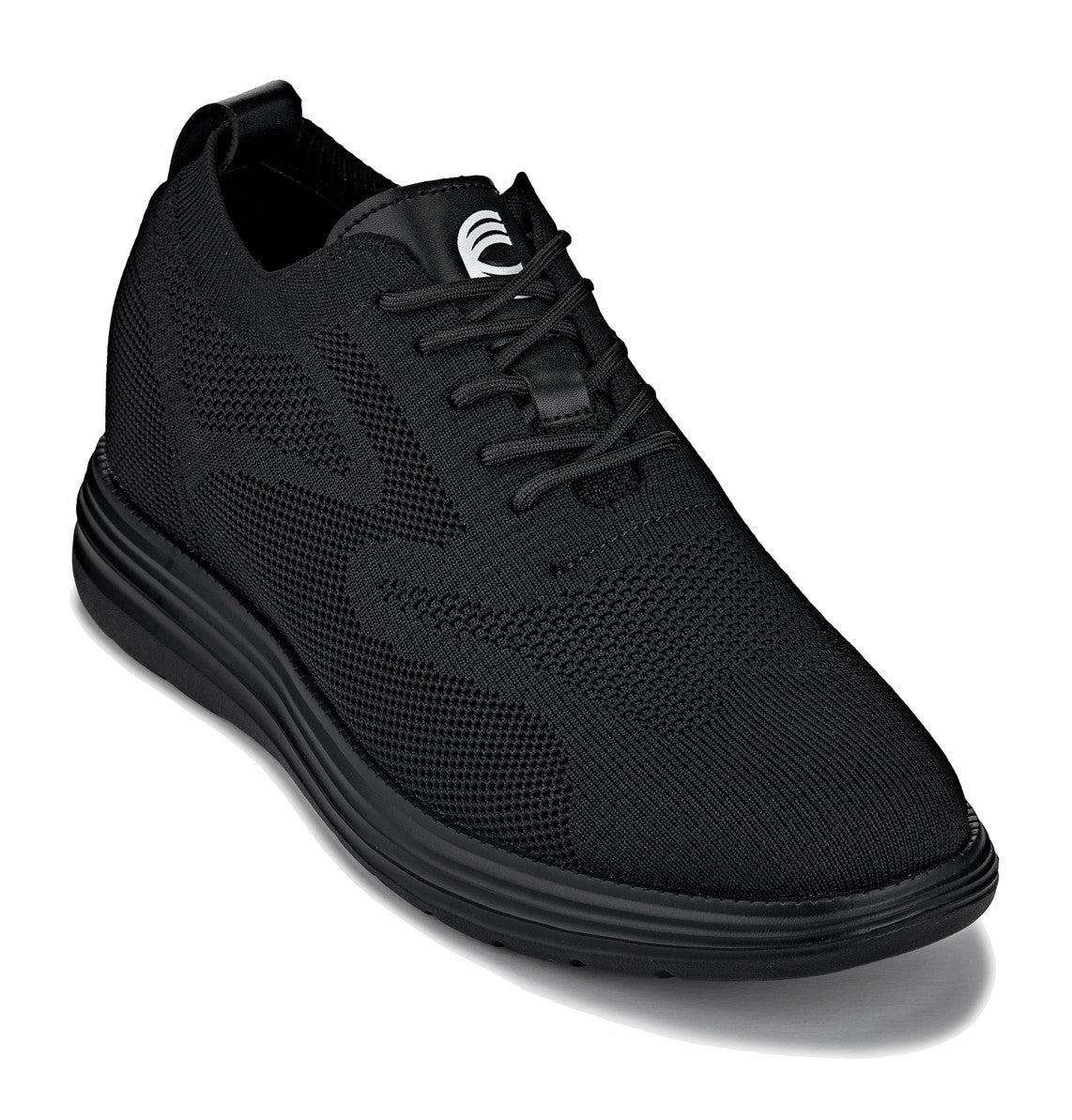 CALTO - X2631 - 2.8 Inches Taller (Black/Black Sole) - Lace Up Casual Walker - Lightweight - Triathlete Store