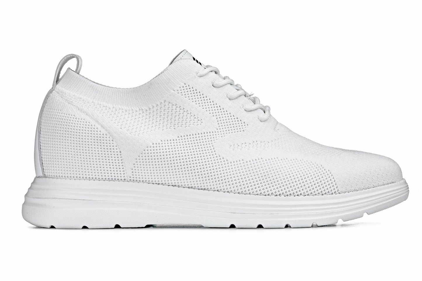 CALTO - X2633 - 2.8 Inches Taller (White) - Lace Up Casual Walker - Lightweight - Triathlete Store