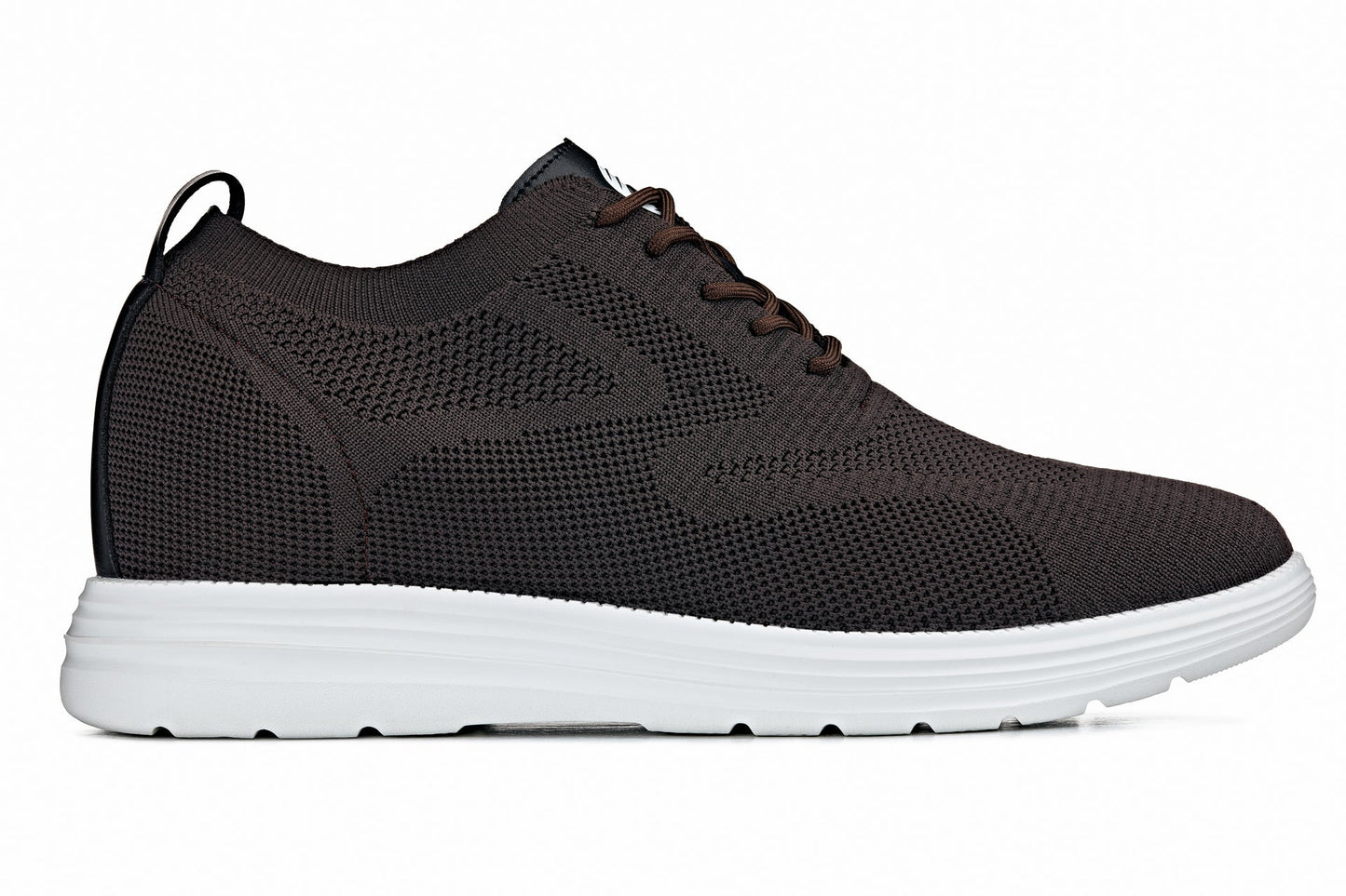 CALTO - X2635 - 2.8 Inches Taller (Coffee Brown) - Lace Up Casual Walker - Lightweight - Triathlete Store