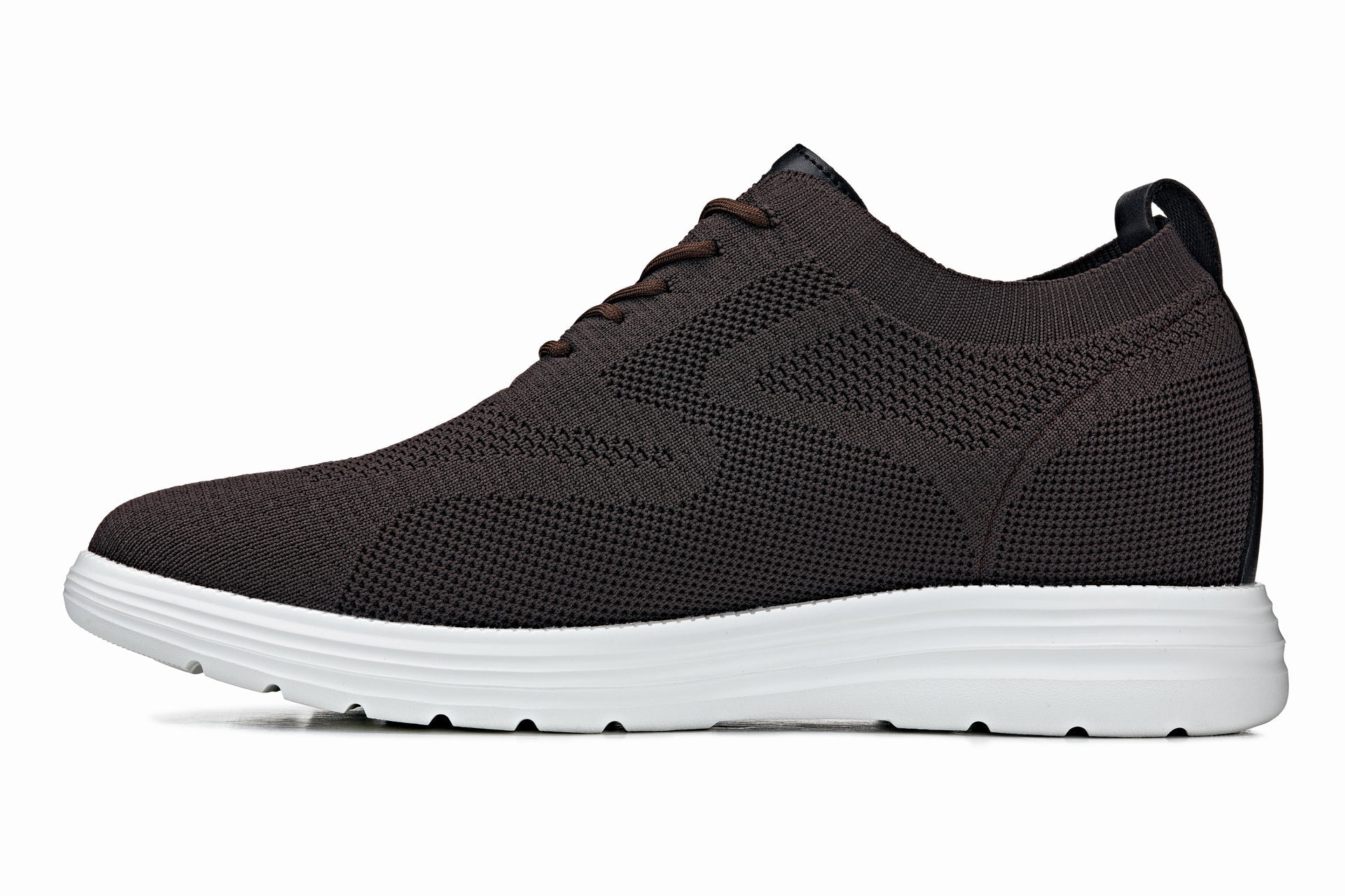 CALTO - X2635 - 2.8 Inches Taller (Coffee Brown) - Lace Up Casual Walker - Lightweight - Triathlete Store