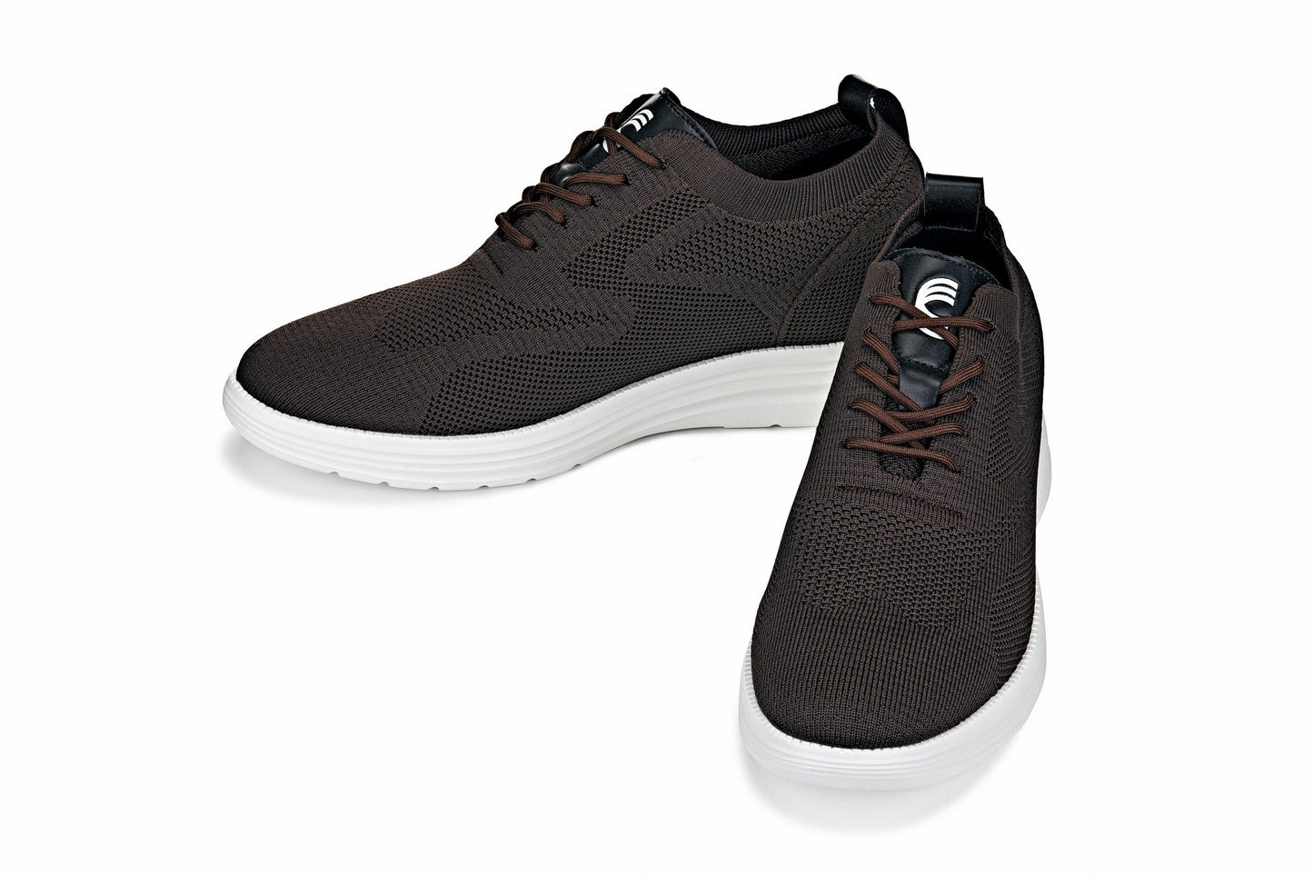 CALTO - X2635 - 2.8 Inches Taller (Coffee Brown) - Lace Up Casual Walker - Lightweight - Triathlete Store