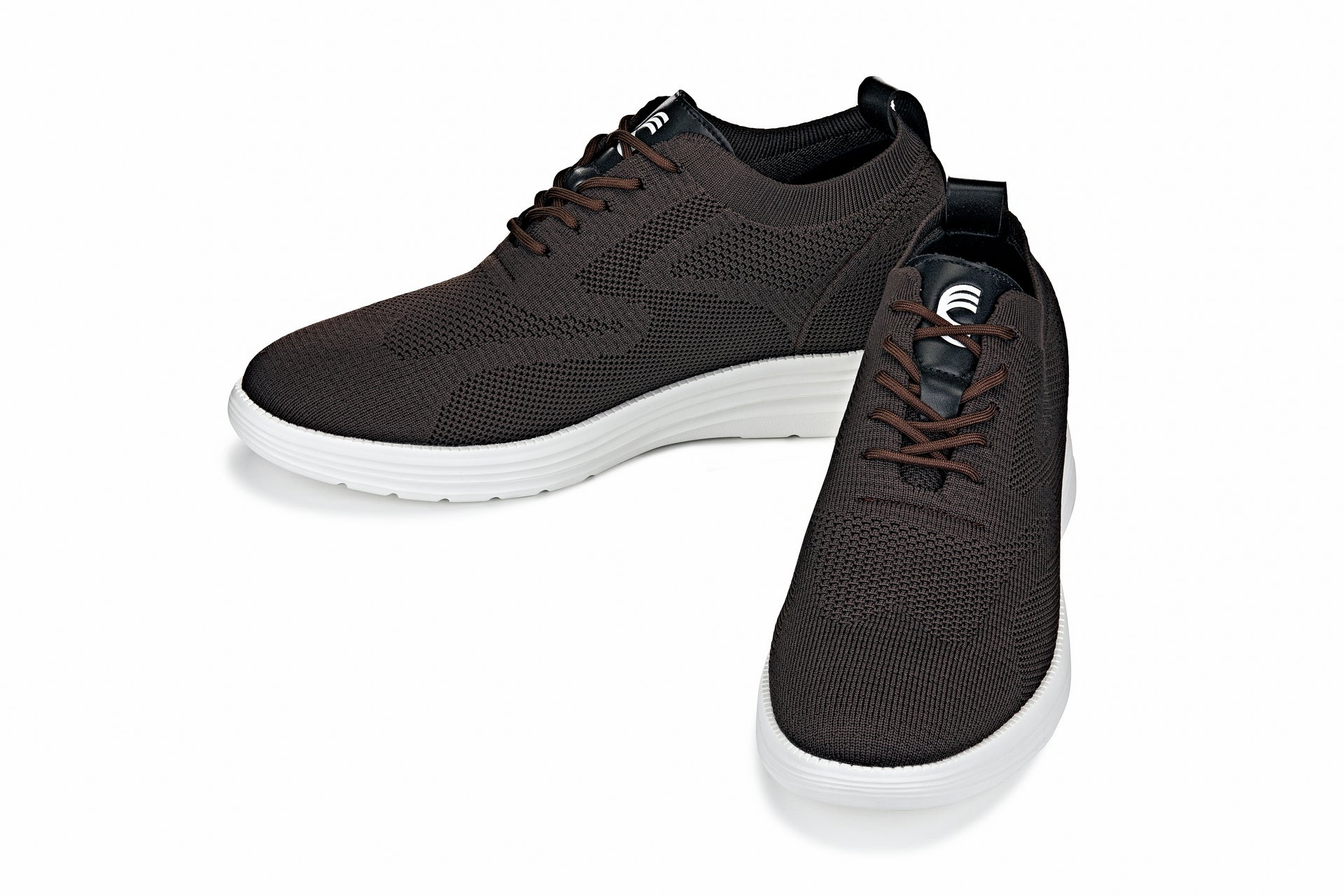 CALTO - X2635 - 2.8 Inches Taller (Coffee Brown) - Lace Up Casual Walker - Lightweight - Triathlete Store