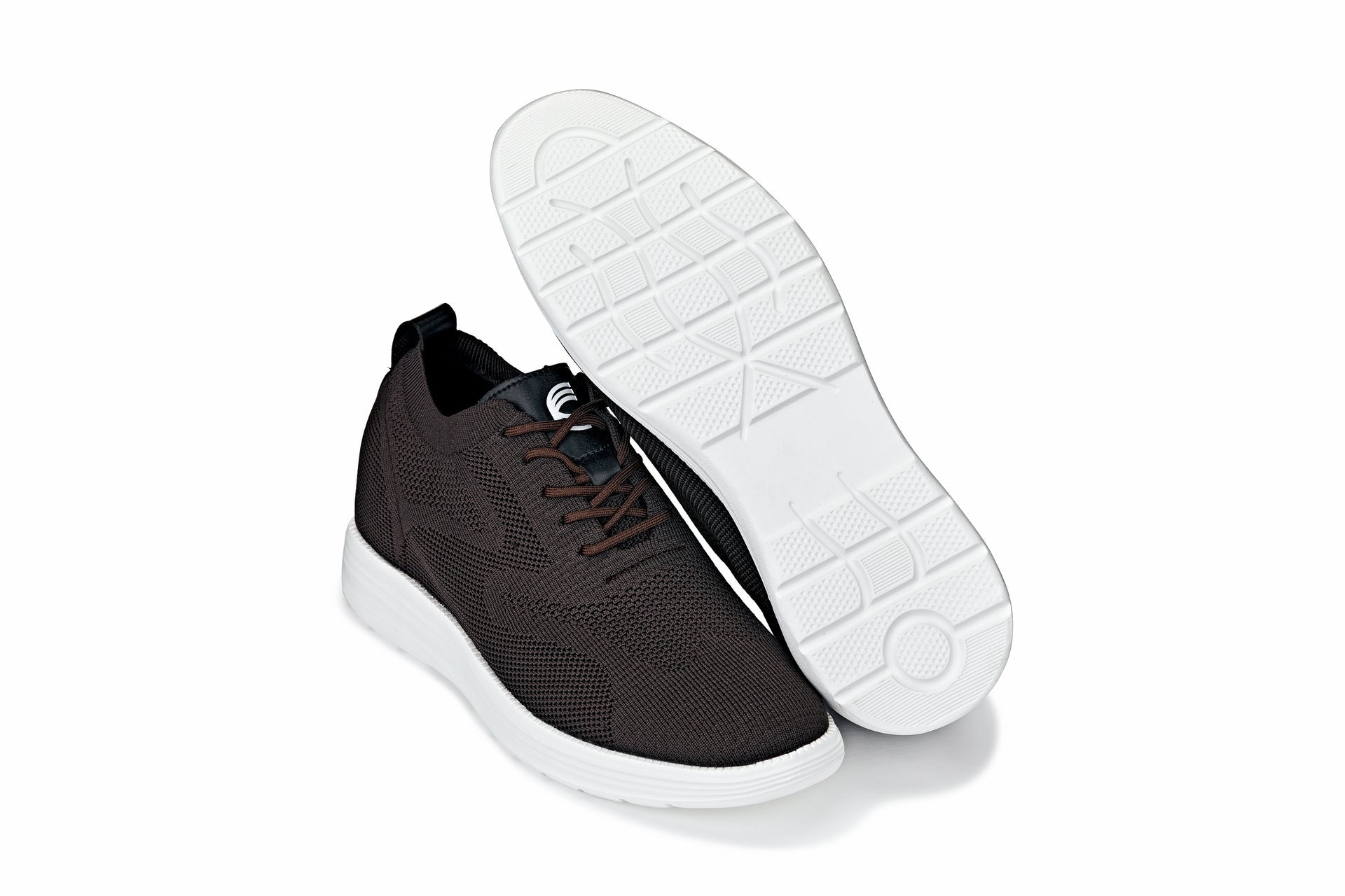 CALTO - X2635 - 2.8 Inches Taller (Coffee Brown) - Lace Up Casual Walker - Lightweight - Triathlete Store