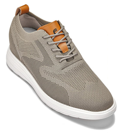 CALTO - X2639 - 2.8 Inches Taller (Khaki Green/Brown) - Lace Up Casual Walker - Lightweight - Triathlete Store