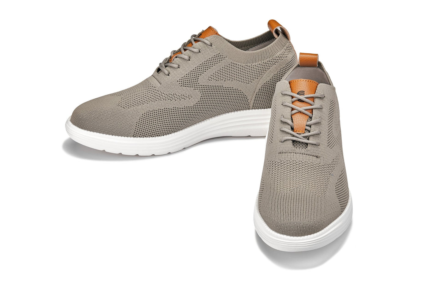 CALTO - X2639 - 2.8 Inches Taller (Khaki Green/Brown) - Lace Up Casual Walker - Lightweight - Triathlete Store