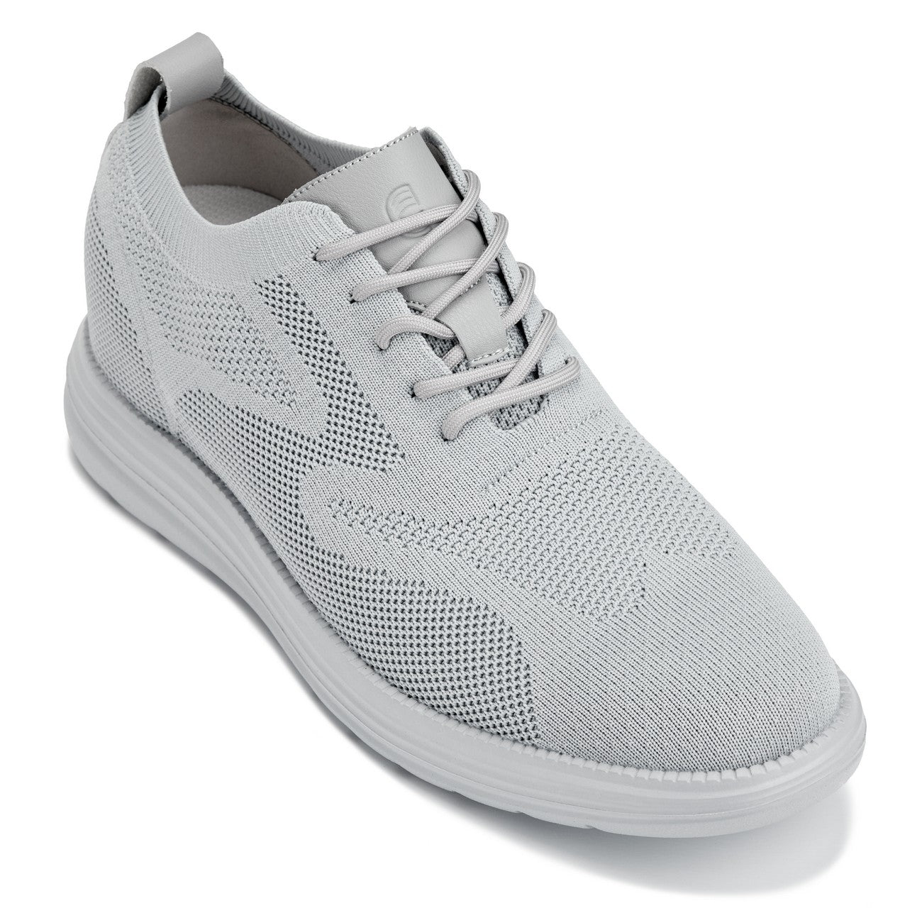 CALTO - X2640 - 2.8 Inches Taller (Pewter/Light Grey Sole) - Lace Up Casual Walker - Lightweight - Triathlete Store