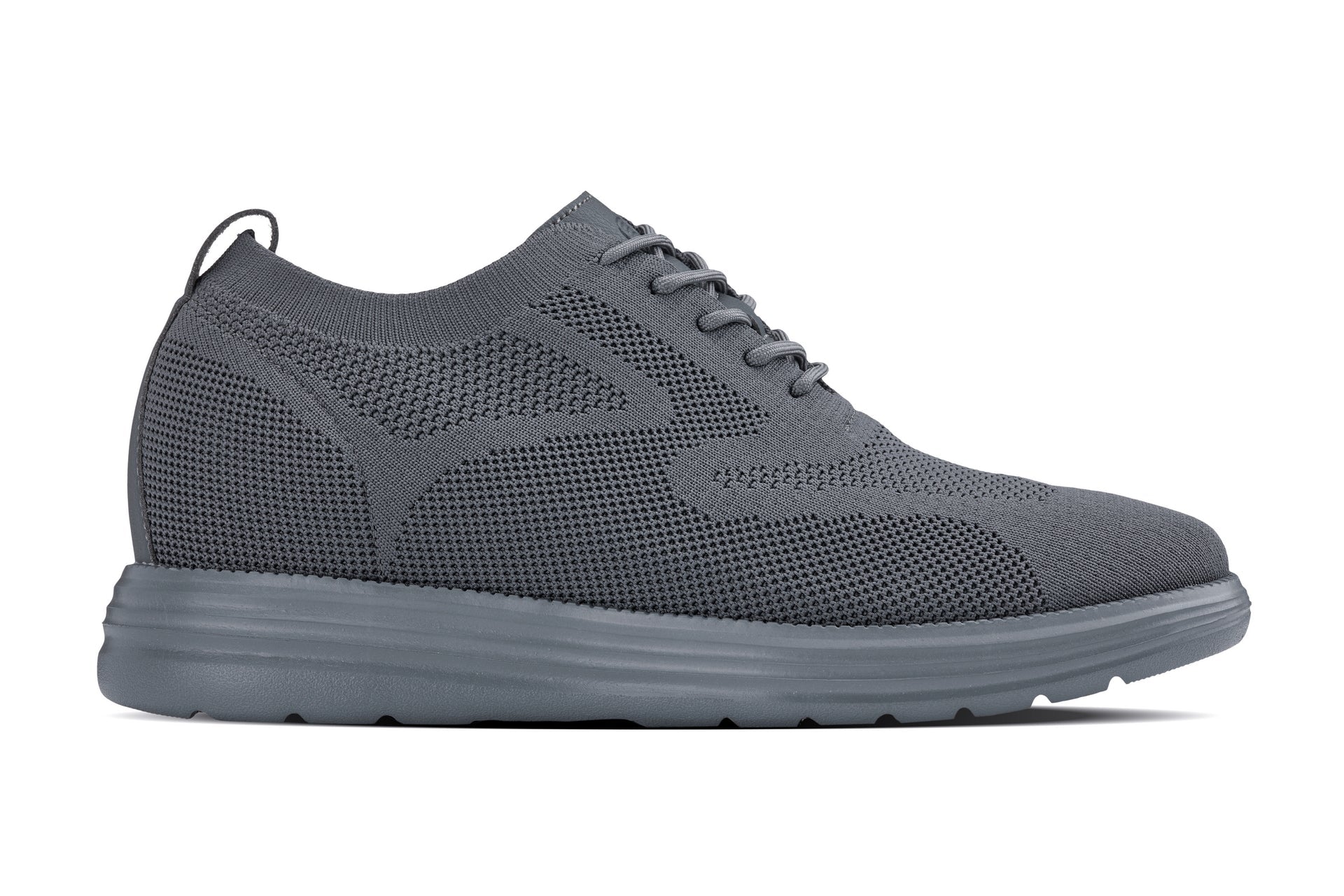 CALTO - X2641 - 2.8 Inches Taller (Iron/Dark Grey Sole) - Lace Up Casual Walker - Lightweight - Triathlete Store