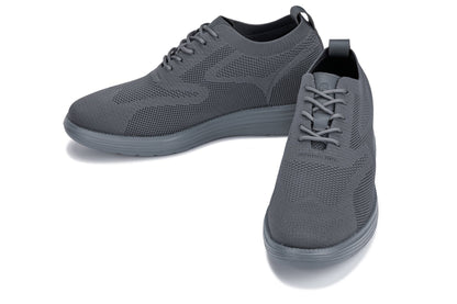CALTO - X2641 - 2.8 Inches Taller (Iron/Dark Grey Sole) - Lace Up Casual Walker - Lightweight - Triathlete Store