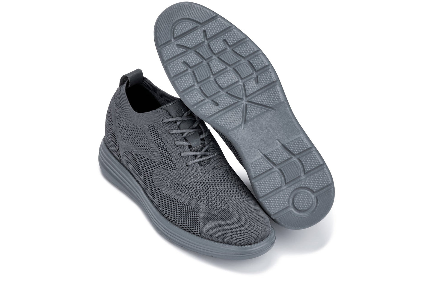 CALTO - X2641 - 2.8 Inches Taller (Iron/Dark Grey Sole) - Lace Up Casual Walker - Lightweight - Triathlete Store