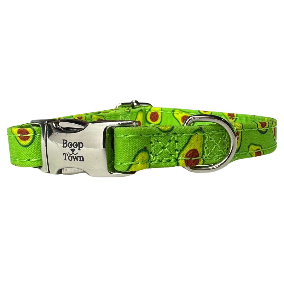Boop Town Durable Soft Cotton Dog Collar With Nylon Core Quick Release Metal Buckle Adjustable for Girls Boys Small Medium Large Comfortable Pet Products Reduces Hair Matting Gold Tone Zinc Alloy Hardware - Triathlete Store