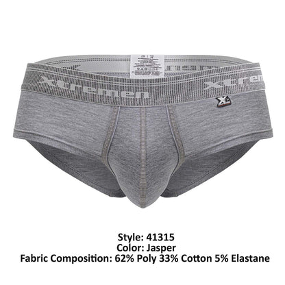 Xtremen 41315 Cotton Blend Briefs Color Jasper Gray